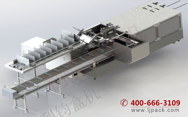 刀叉餐具自動裝盒機(jī)生產(chǎn)線3D設(shè)計圖